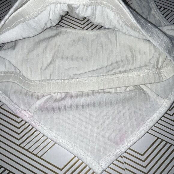 Club Rave Women’s Crop Tank Mini Skirt Set Outfit White Bling Dance Party - Picture 7 of 12